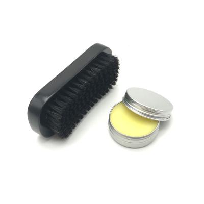 China 2021 Eco-friendly Hot Sale Beard Balm Leave-in Conditioner Wax and Grooming Brush Set for sale