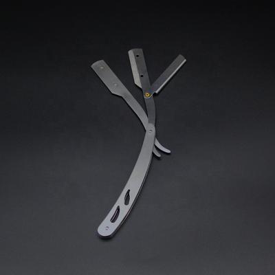 China Professional Straight Shaving Razor Single Blade Carbon Steel Custom Logo for sale