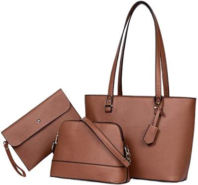 China Fashion Large Capacity PU Handbags Sets Bags 3pcs Women Lady Leather Handbag for sale