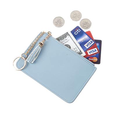 China RFID Women Invent Purse Change Pocket Card Holder Clutch With Ring Tassel Zip Key Chain for sale