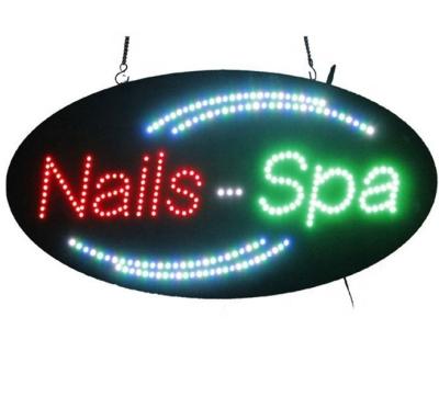 China Stained Glass NAILTALK Large Spa Rectangular Custom Acrylic Neon Man Cave Massage Advisiting Signs Neon Sign Led for sale