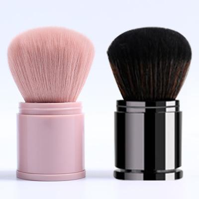 China Soft Retractable Travel Blush Bronzer Powder Pink Make Up Nail Polish Brush for sale