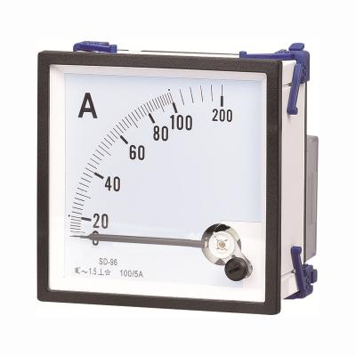 China 100/5A 96*96 Analog Panel AC Ammeter Displacement Iron Type SD-S96 Meter for sale