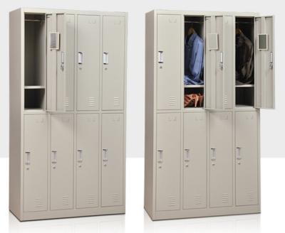 China Easy Collect 8 Doors Cream Color Smart Locker Storage Cabinets With Lock for sale