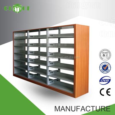 China Commercial Furniture Library Furniture Stainless Steel Book Rack Design for sale