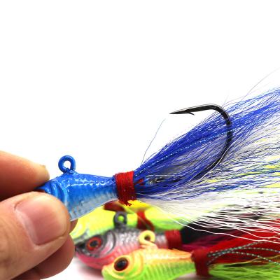 China Striperd Bass Musky Fishing 25g bucktail build lure jig main hook for sale