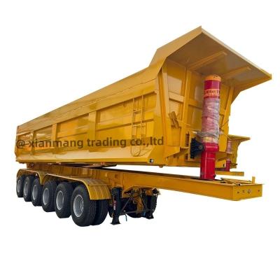 China 3/4 Axle Rear Dump Semi Trailer , Hydraulic Cylinder U Type 20 Tons 50 Tons Tipper Dump Truck For Sale for sale