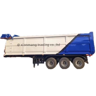 China 3/4 Axles 45 Cubic Meters 70 Ton Tipper Dump Truck , Hydraulic Dump Trailer In China for sale