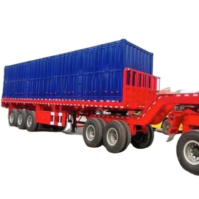 China 3 eixos 40 pés Trailer Container de cama baixa, Semi-trailer de cama plana para venda na Tanzânia e Quênia à venda