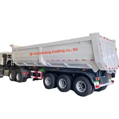 China 3 /4 /5 Tri Axle 35 Cubic Meter 40 Cbm 60 Tons 80ton Heavy duty Dump Truck U-shape Tipper Semi Trailer for Sale for sale