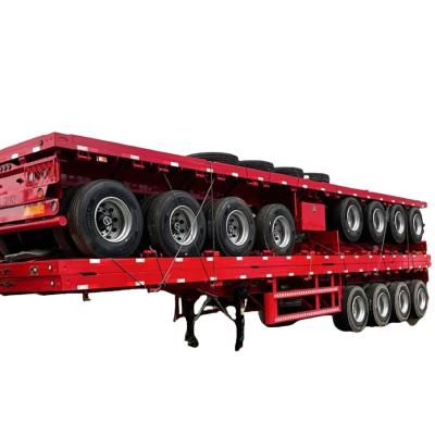 China Factory Customization 40ft Flatbed Semi Trailer 2 Axles 3 Axles 4 Axles Dolly Tractor Chassis For Connecting for sale