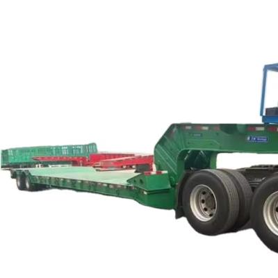 Cina Pronto caricamento Lowboy 4 assi 120toni staccabile Gooseneck Hydraulic rimovibile Drop Deck Lowbed Trailer per il Kenya in vendita