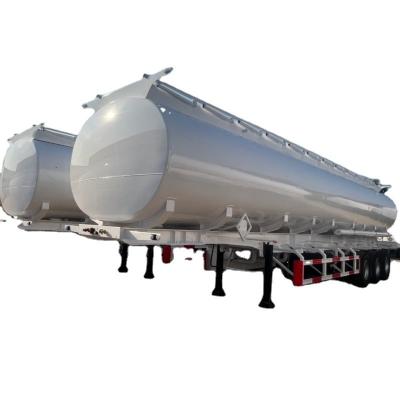 China Lightweight 3 Axle Diesel Fuel Tank Trailer , Steel 30 Ton Fuel Tanker Semi Trailer For Sale for sale