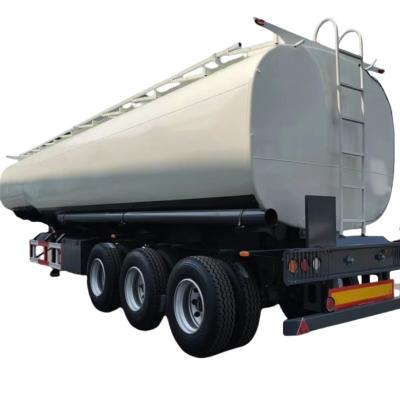 China 45000L Used Petroleum Tank Trailers For Sale , 3axles 3 Compartments Fuel Tanker Semi Trailer for sale