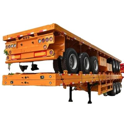 China New And Used Tri-axle 40 Foot Flatbed Semi Trailer For Sale , Flat Bed Semi Trailer For Sale Factory Customization for sale