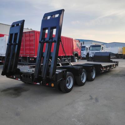 China Novo 3 eixos Semi-Carrier Lowboy Trailer, 60 toneladas Low Bed Trailer para venda à venda