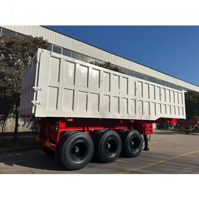 China 3 Axle 12R20 Tires 12 Tires Mechanical Suspension (Airbag Suspension Can Be Customized To The Customer) Dump Semi-Trailer for sale
