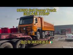 SINOTRUCK Howo Dump Truck 8X4 in Cameroon 375 Tipper Truck with Multimedia System