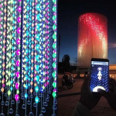 China Night Club GG DMX Led Ball 3D Strip Led Ball Light Outdoor 3D Led Cube for sale