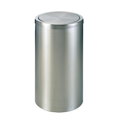 China Stainless Steel Viable Commercial Single Kitchen Area Waste Bins Standing Indoor Trash Bin For Swivel Lid Set for sale