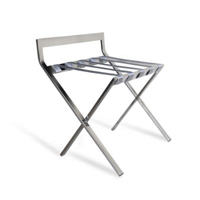 China Foldable Luggage Rack Stainless Steel Hotel Luggage Rack For Bedroom for sale