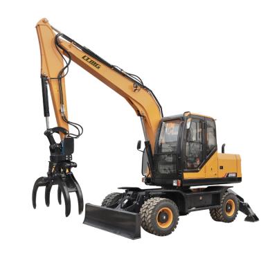 China Cheap Hydraulic Timber Grab Wood Log Grapple Excavators Rotating Grapple for sale