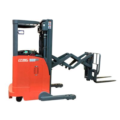 China Warehouse Use Electric Forklift Double Reach Scissor Lift Truck zu verkaufen