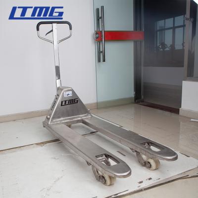 China High Lifting Pallet 2ton 3ton Hand Stainless Steel Pallet Truck Te koop