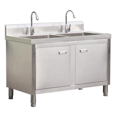 China With Faucet Factory Outlet Style 201/304 Stainless Steel Luxury Single Bowl Sink With Cabinet for sale