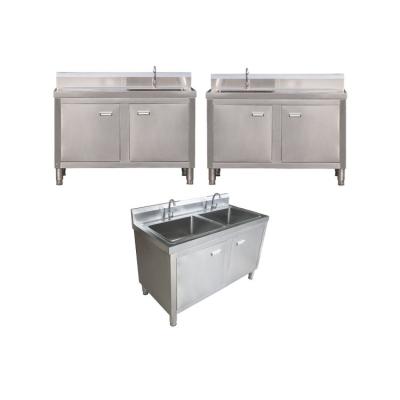 China With Faucet Hot Sale Wash Basin Cabinet Combination Sink Cabinet Custom Stainless Steel Laundry for sale