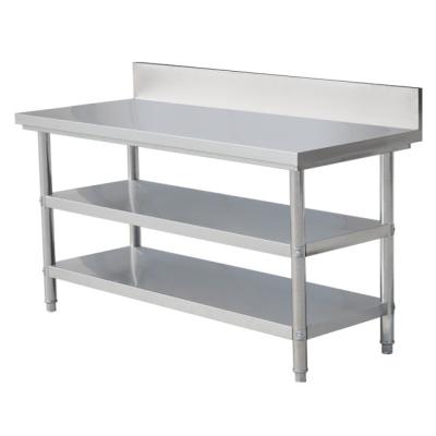 China With Three Layer Folder Equipment Round Leg Folder Stainless Steel Supply Workbench Hotel Kitchen Customized Work Table for sale