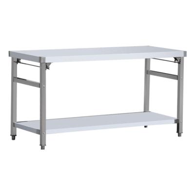 China (Size) Adjustable Portable Stainless Steel Worktable Commercial Stainless Steel Workbench Folding for sale