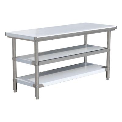 China Three Tier Round Legs Round Hotel /Lab/Restaurant Workbench 201/304 Stainless Steel Three Tier Worktable for sale