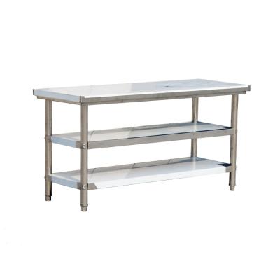 China Hotel / Restaurant Kitchen / Laboratory Stainless Steel Commercial Industrial Work Table 3Tiers Worktable With Hotel for sale