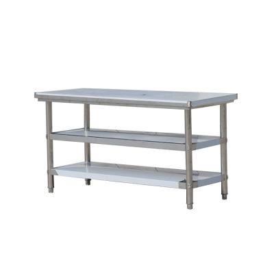 China Hotel/restaurant kitchen/laboratory 3 tier stainless steel kitchen work table without hole,working table,stainless steel work table for sale