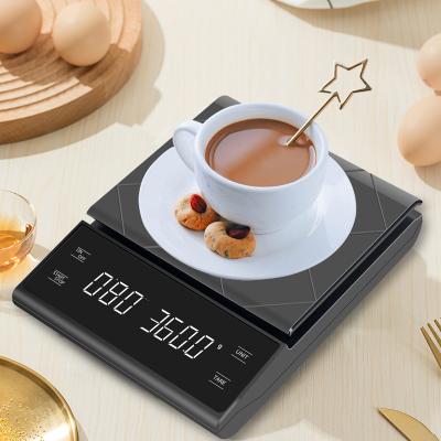 China WITH LID Trend New Product Electronic Refill Weighing Drip Food Scale Digital Weighing Coffee Scale With Timer 2022 for sale