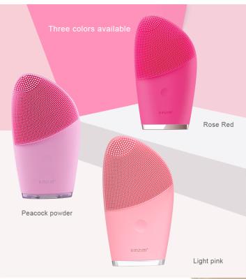 China Beauty Woman Face Care Rejuvenation Waterproof Electric Rechargeable Electric Facial Massager Deep Cleansing Brush for sale