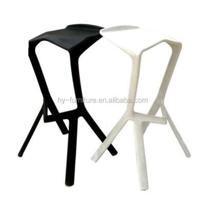 China Bar Stool PP Barstool Designer Plastic Stacking Creative Modern Backless Bar Stool for sale