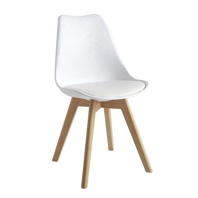 China Wooden Legs Popular Adjustable White Cushion Plastic Dining Chair (Other) Tulip Dining Chair, HYL-053-D1 for sale