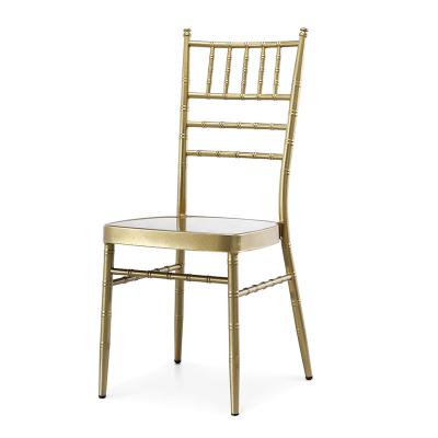 China Hotel Chair Used Plastic Chiavari Gold Wedding Chair For Banquet for sale