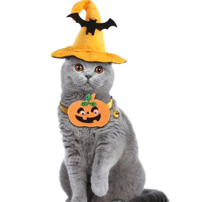 China C&C Viable Pet Halloween Accessories Set Dog Bat Hat Cat Pumpkin Collar Pet Accessories for sale