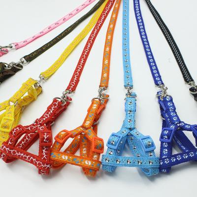 China C&C Viable Dog Harness and Leash for Walking Teddy Puppy Adjustable Vest Harness with Leashes Set for sale