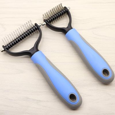 China C&C Free Sample Amazon Supplier Eco-Friendly Pet Grooming Sweep Off Double Sided Dematting Pet Cleaning& Shedding Grooming for sale