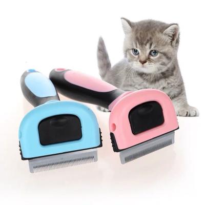 China Stocked C&C Deshedding Tool Massage Comb Pet Grooming Slicker Brush OG Comb Pet Grooming Brush for sale