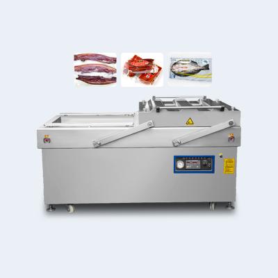 China Double Fish Food And Fresh Food Corn Cooked Food Chamber Vegetable Vacuum Packing Machinery Packing Machine for sale