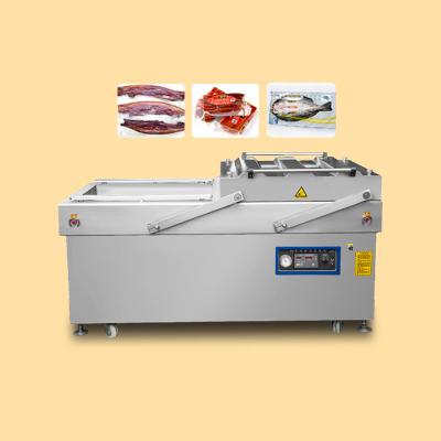 China DZ-700/2S food double cahmber cheese and chicken wiings mustard food packing machinesvacuum packing machine for sale