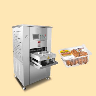 China Food Freshed Cooked Meat Vegetable Fruit Air Conditioner Vacuum Meat Box Shaped Packing Machine for sale