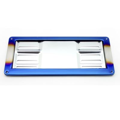 China No Thailand Version High Quality Blue Auto Stainless Steel Car SUV License Plate Frame Bracket Holder for sale