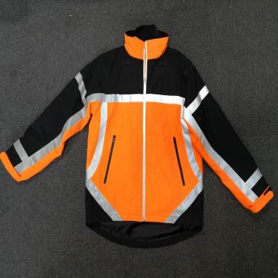 China Polyester Workers Road Traffic Safety Police Courier Man Winter Jacket Snow Jacket Raining Jacket Miner Miner Army Protect Work Wear for sale