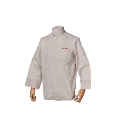 China restaurant & High Quality Custom Size Beige Long Sleeve Work Bar Work Jacket Uniform Chef Coats for sale